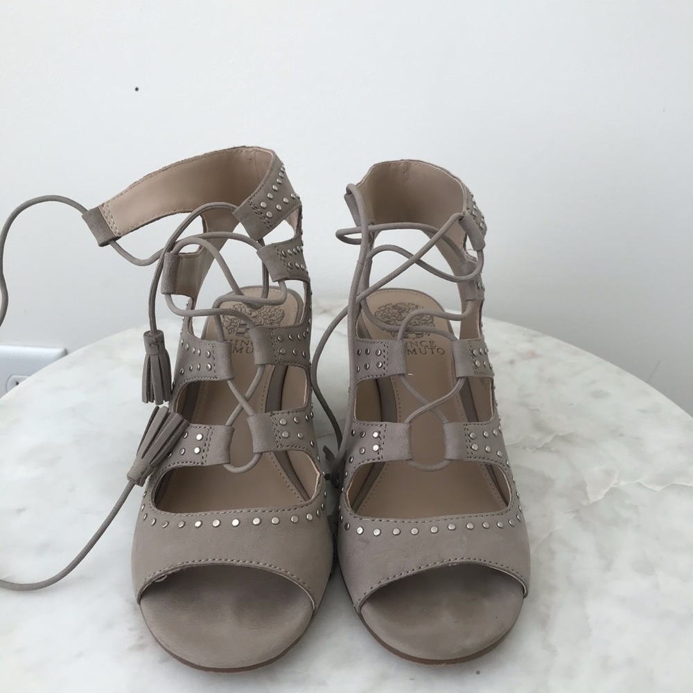 Vince Camuto Leather Lace Up Sandals 6.5